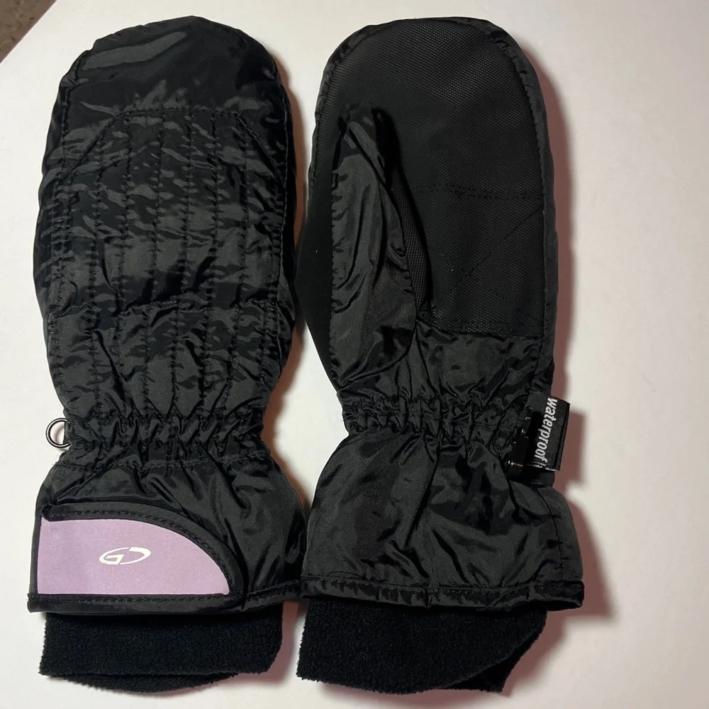 Champion Kids Black and Lavender Mittens